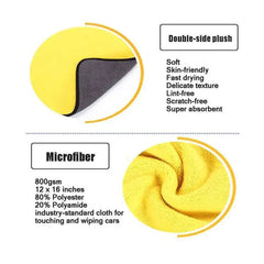 MICROFIBER CAR TOWEL CLEANING CLOTH WASH TOWEL