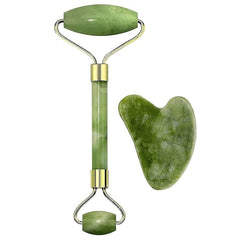 jade roller 2 marble flawless facial with stone and gua sha set