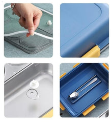 Stainless Steel 3 Compartments Lunch Box