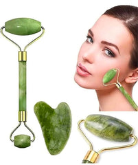 jade roller 2 marble flawless facial with stone and gua sha set