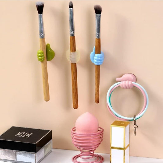 Self-Adhesive Silicone Thumb Wall Hooks for Hanging - Multi-Function Cable Clips, Key & Wire Organizers, No Punching Needed, Multi-Color Holder for Home, Office, Bedroom & Car
