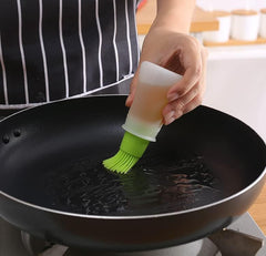 Silicone oil bottle brush