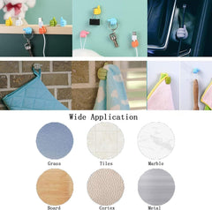Self-Adhesive Silicone Thumb Wall Hooks for Hanging - Multi-Function Cable Clips, Key & Wire Organizers, No Punching Needed, Multi-Color Holder for Home, Office, Bedroom & Car