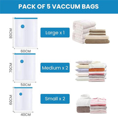 5 PCS VACUUM BAG WITH PUMP