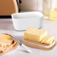 Ceramic Butter Box | Butter Keeper | Elegant Butter Dish | Butter Storage Container
