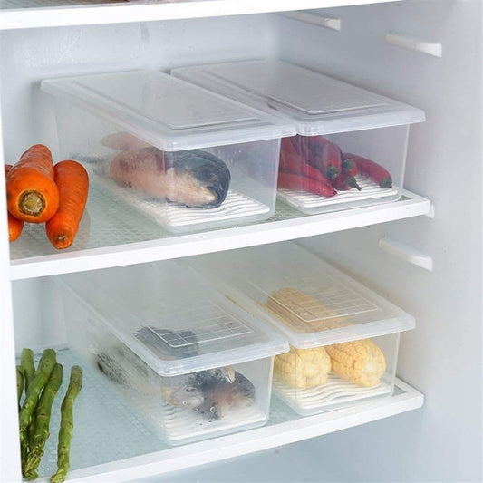 (2 PIECE ) FOOD STORAGE CONTAINER WITH REMOVABLE DRAIN PLATE