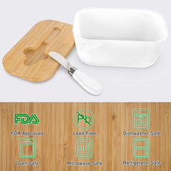 Ceramic Butter Box | Butter Keeper | Elegant Butter Dish | Butter Storage Container