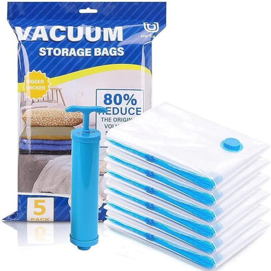 5 PCS VACUUM BAG WITH PUMP