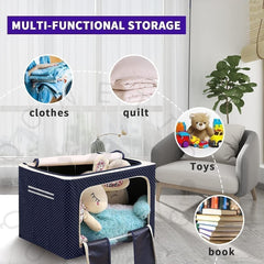 Foldable Box Steel Frame Collapsible Wardrobe Storage