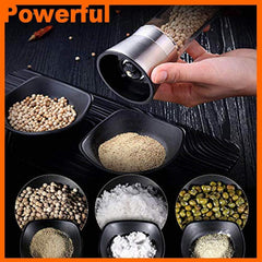 Hand Paper Grinder (Plastic) – Easy & Efficient! Yugefom Salt and Pepper Grinder Tall Size - Black, Manual, Glass Material - Adjustable Coarseness - Fits in Home,Kitchen,Barbecue