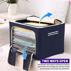 Foldable Box Steel Frame Collapsible Wardrobe Storage