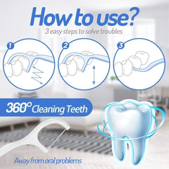 Toothpick Dental Floss  | 2-in-1 Flosser & Toothpick