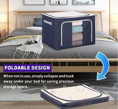 Foldable Box Steel Frame Collapsible Wardrobe Storage