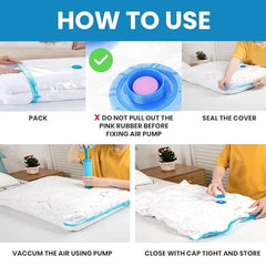 5 PCS VACUUM BAG WITH PUMP