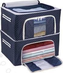 Foldable Box Steel Frame Collapsible Wardrobe Storage