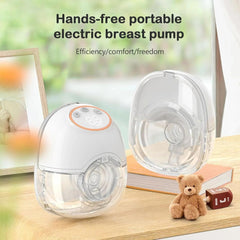 Electric Breast Pump Round Feeding Mothers, 4 Modes & 12 Levels, Automatic & Digital Screen, Rechargeable 1200 mAh battery, 210 ML Milk cup, Compact Portable & Skin friendly BPA Free